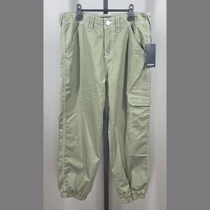 NEW True Religion Pants Womens 30 green Bobbi cargo jogger designer casual baggy